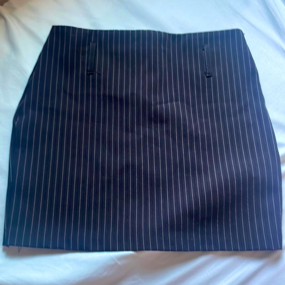 Black Pin Stripe Mini Skirt Y2K